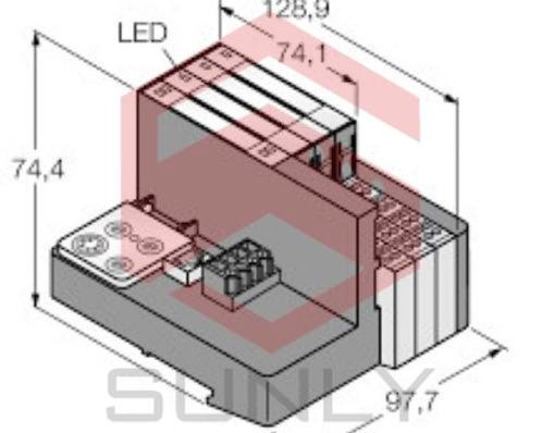 Bộ lập trình cho Ethernet Modbus/TCP trong IP20 TI-BL20-PG-EN-8