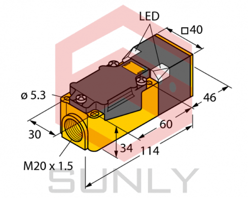 Cảm biến khoảng cách cảm ứng Turck 1540800 NI75U-CP80-VP4X2