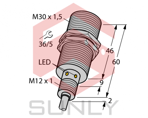 Cảm biến khoảng cách cảm ứng Turck BI15U-EM30WD-AN6X