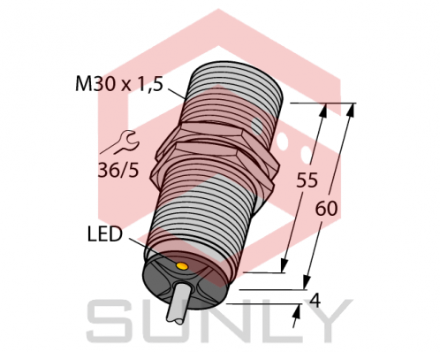 Cảm biến khoảng cách cảm ứng Turck BI15U-EM30WD-AP6X 30M
