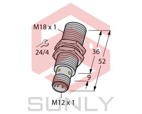 Cảm biến khoảng cách cảm ứng Turck BI8U-EM18WD-AN6X-H1141