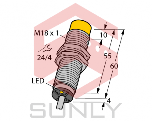 Cảm biến khoảng cách cảm ứng Turck NI15U-EM18MWD-VP44X/S1205 12M