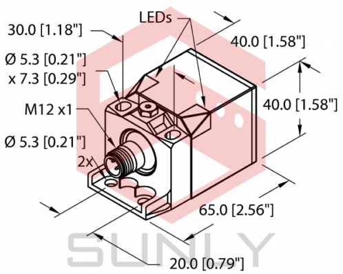 Cảm biến khoảng cách cảm ứng Turck NI20-CK40-AN6X2-H1141