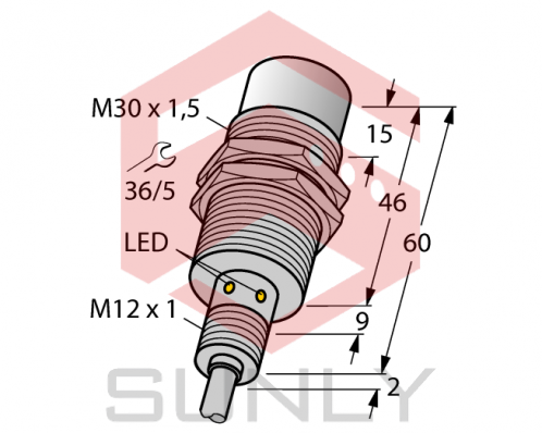 Cảm biến khoảng cách cảm ứng Turck NI30U-EM30WD-AN6X