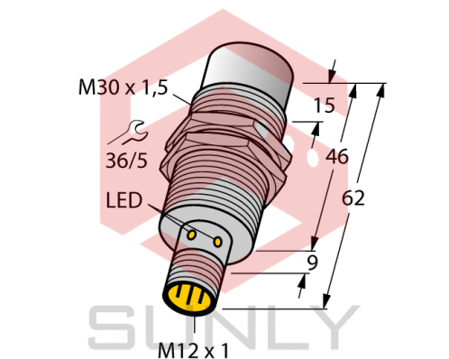 Cảm biến khoảng cách cảm ứng Turck NI30U-EM30WD-AN6X-H1141