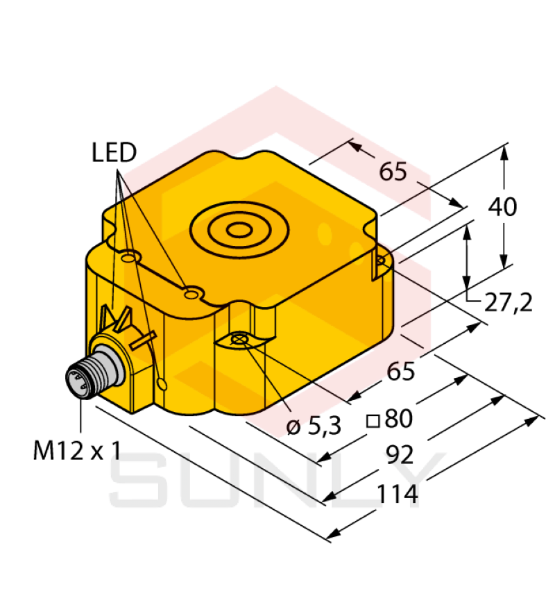 Cảm biến khoảng cách cảm ứng Turck NI75U-Q80-VP6X2-H1141/F2