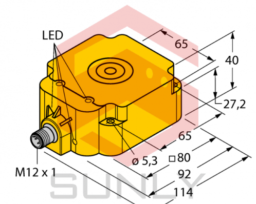 Cảm biến khoảng cách cảm ứng Turck NI75U-Q80WD-VP6X2-H1141/F2