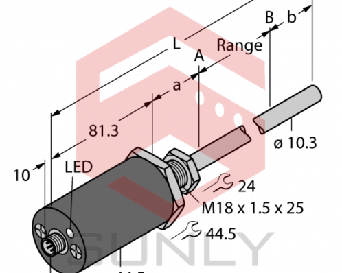 Cảm biển vị trí tuyết tính chịu áp suất Turck 1543024 LTX200M-R10-SSI-2-GAF1-X3-H1161