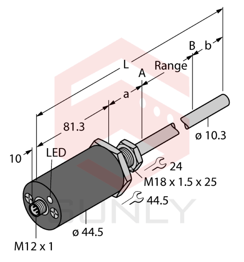 Cảm biển vị trí tuyết tính chịu áp suất Turck 1543024 LTX200M-R10-SSI-2-GAF1-X3-H1161