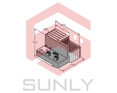 Economy Set for Profibus DPV1 in IP20 TI-BL20-E-DPV1-8