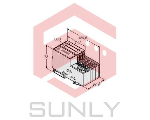 Economy set for Simple I/O Communication via DeviceNet in IP20 TI-BL20-E-DN-S-6