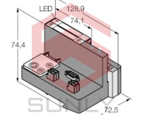 Economy Set for Simple I/O Communication via PROFIBUS-DP in IP20 TI-BL20-E-DPV1-S-2