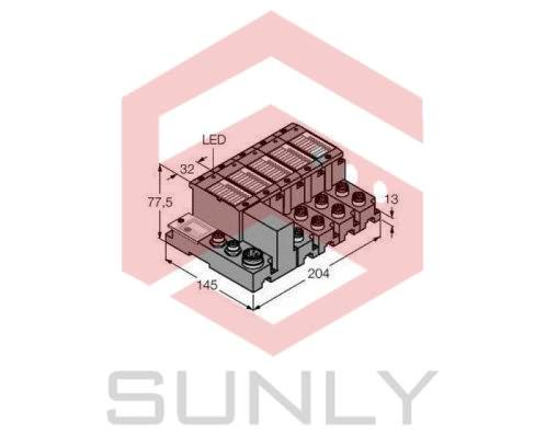 Profibus-DPV1 Set in IP67 TI-BL67-DPV1-S-8