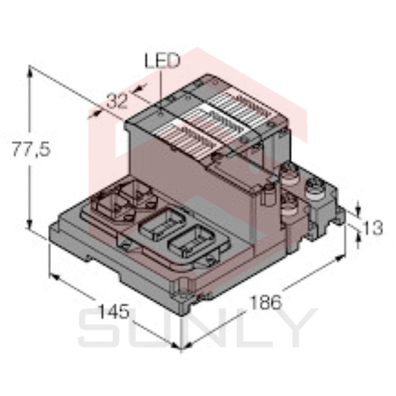Profinet Set (AIDA, copper) in IP67 TI-BL67-PN-AC-S-2