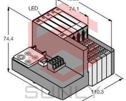 Programmable Set for Ethernet Modbus/TCP in IP20 TI-BL20-PG-EN-S-8