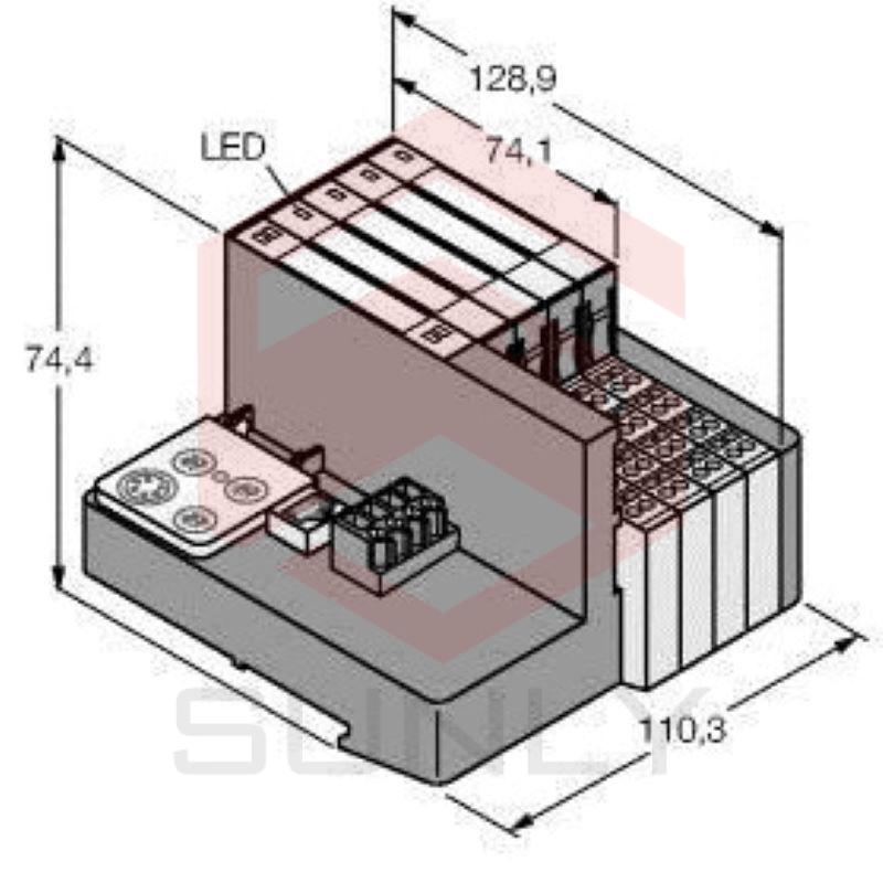 Programmable Set for Ethernet Modbus/TCP in IP20 TI-BL20-PG-EN-S-8
