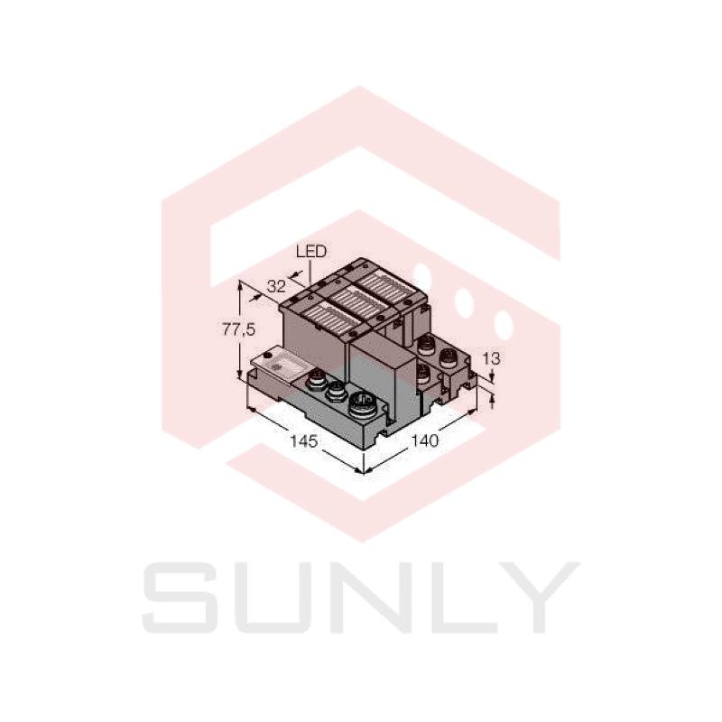 Programmable Set for Simple I/O Communication via Ethernet/IP in IP67 TI-BL67-PG-EIP-S-4