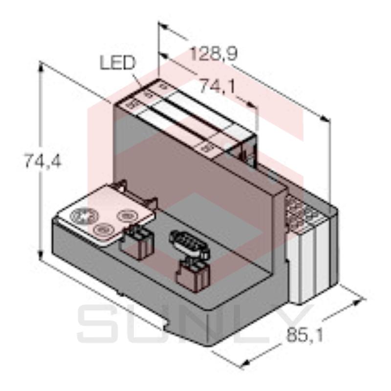 Set for Profibus DPV1 in IP20 TI-BL20-DPV1-S-4