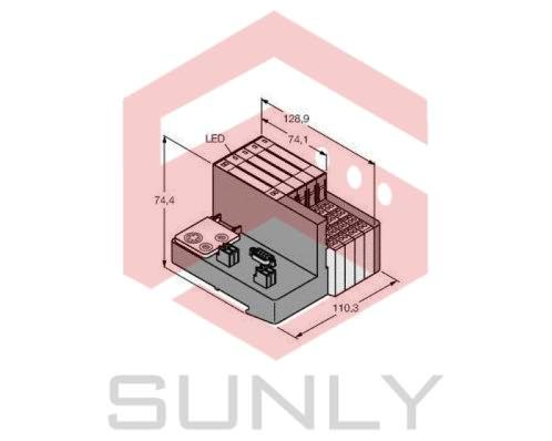 Set for Profibus DPV1 in IP20 TI-BL20-DPV1-S-8