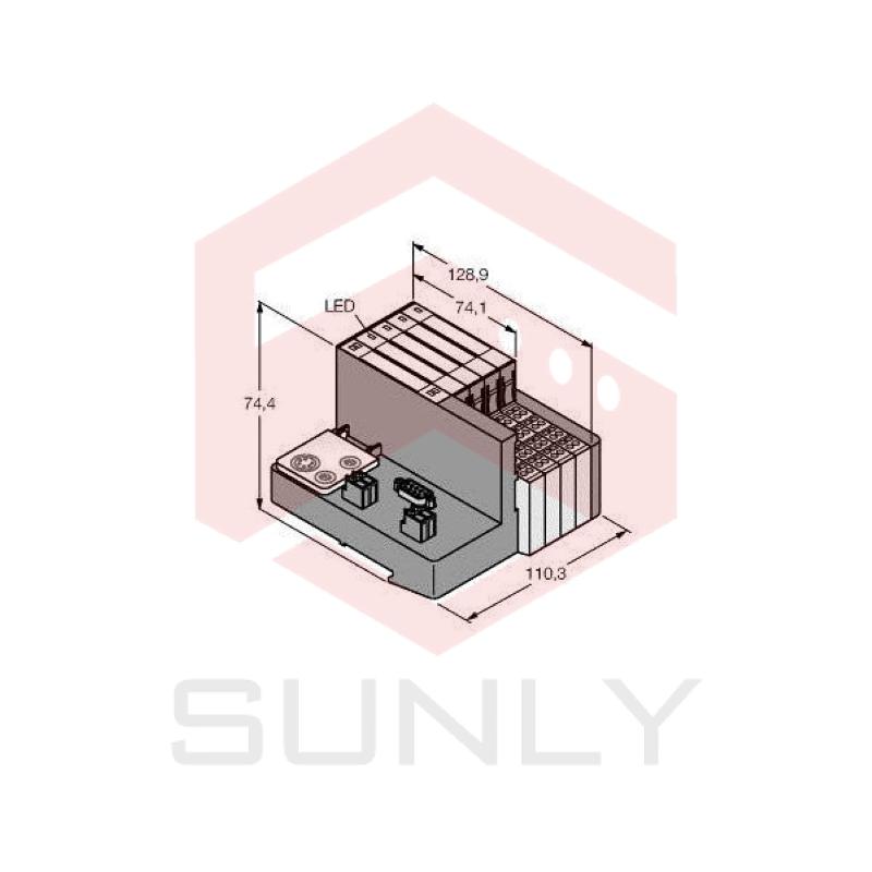 Set for Profibus DPV1 in IP20 TI-BL20-DPV1-S-8