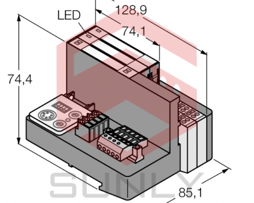 Set for Simple I/O Communication via DeviceNet in IP20TI-BL20-DN-S-4