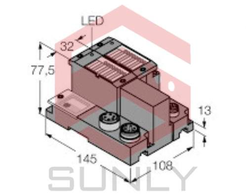 Set for Simple I/O Communication via DeviceNet in IP67 TI-BL67-DN-S-2