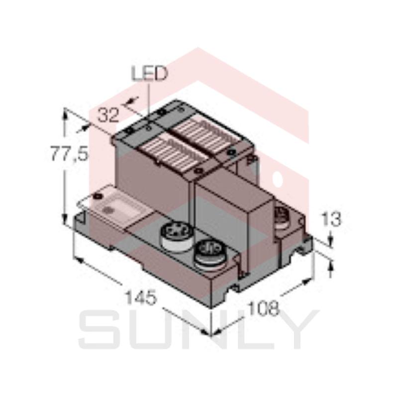 Set for Simple I/O Communication via DeviceNet in IP67 TI-BL67-DN-S-4