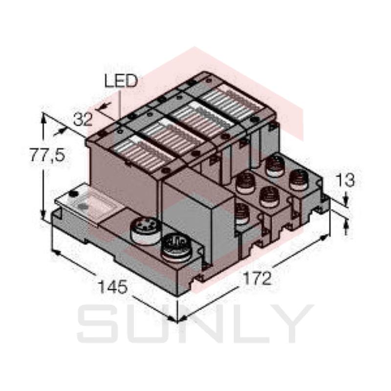 Set for Simple I/O Communication via DeviceNet in IP67 TI-BL67-DN-S-6