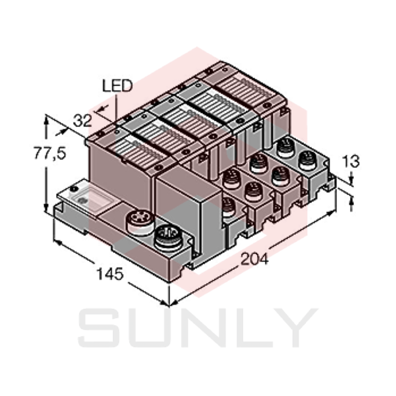 Set for Simple I/O Communication via DeviceNet in IP67 TI-BL67-DN-S-8