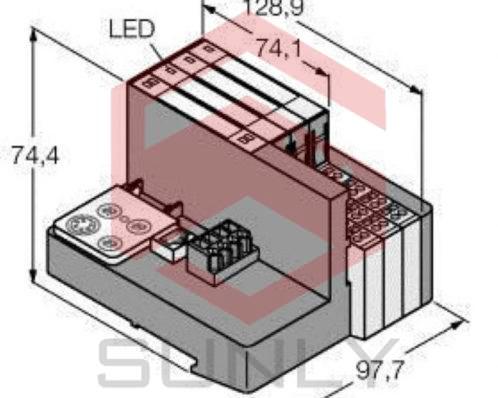 Set for Simple I/O Communication via Ethernet/IP in IP20 TI-BL20-EIP-S-6