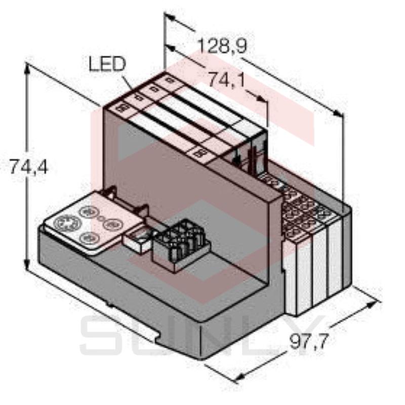 Set for Simple I/O Communication via Ethernet/IP in IP20 TI-BL20-EIP-S-6