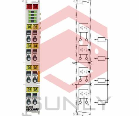 EL2008 | EtherCAT Terminal Beckhoff, 8 kênh ngõ ra số, 24 VDC, 0.5 El2008 EtherCat Terminal Beckhoff