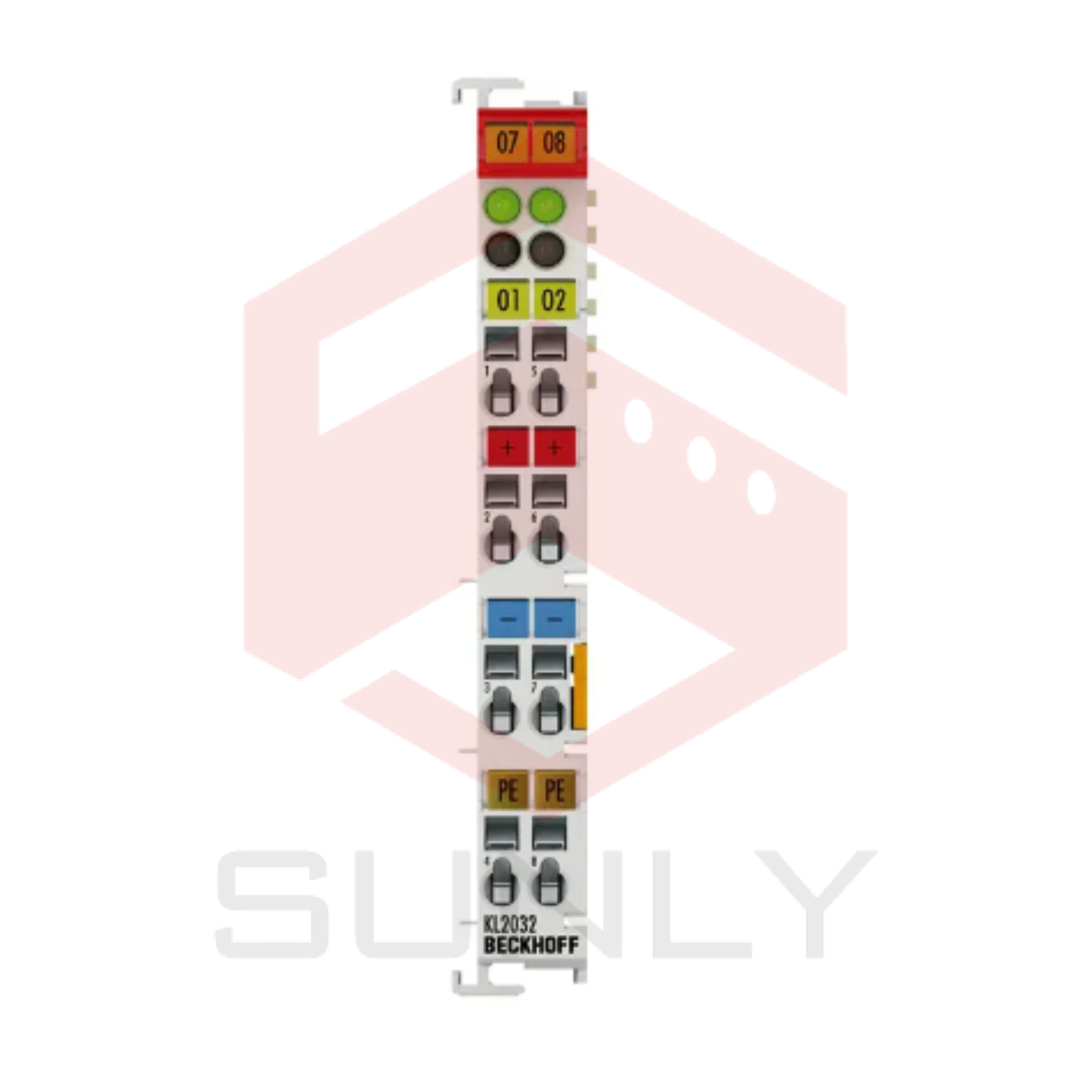 KL2032 | Bus Terminal, đầu ra kỹ thuật số 2 kênh, 24 V DC, 0.5 A, bảo vệ ngược điện áp