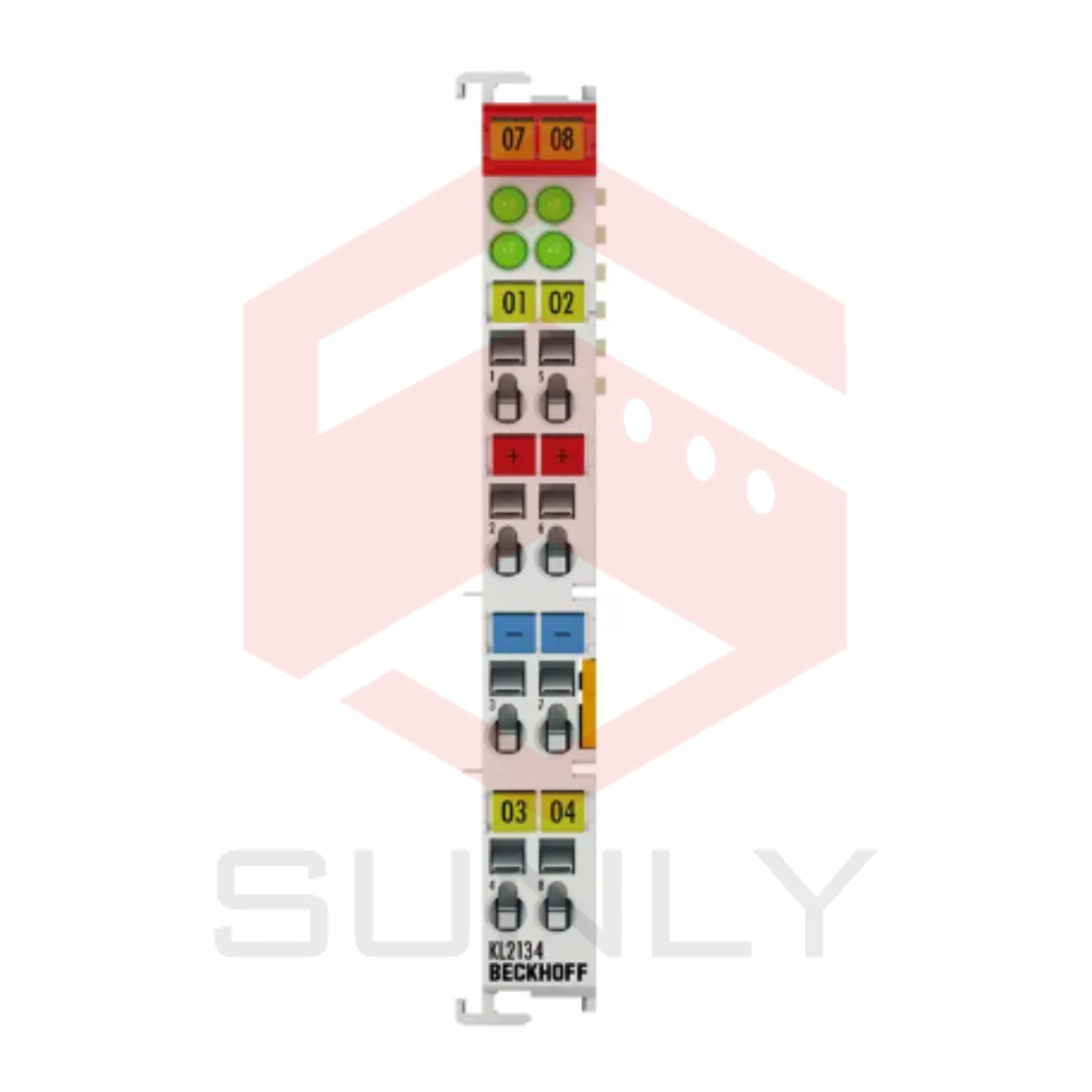 KL2134 | Terminal Bus, 4 kênh đầu ra kỹ thuật số, 24 V DC, 0.5 A, bảo vệ ngược điện áp
