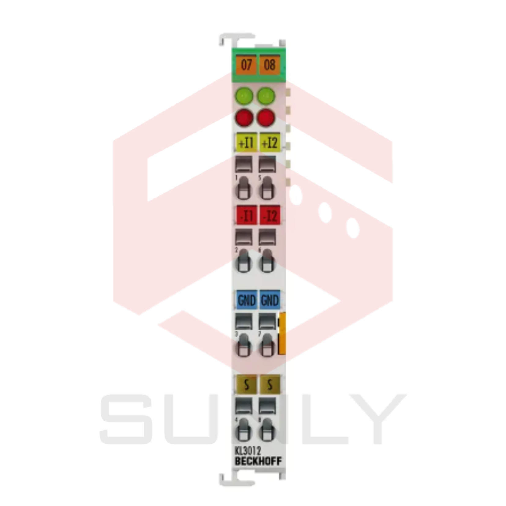 KL3012 | Bus Terminal, đầu vào tín hiệu analog, 2 kênh, dòng điện, 0…20 mA, 12 bit, nối cách điện