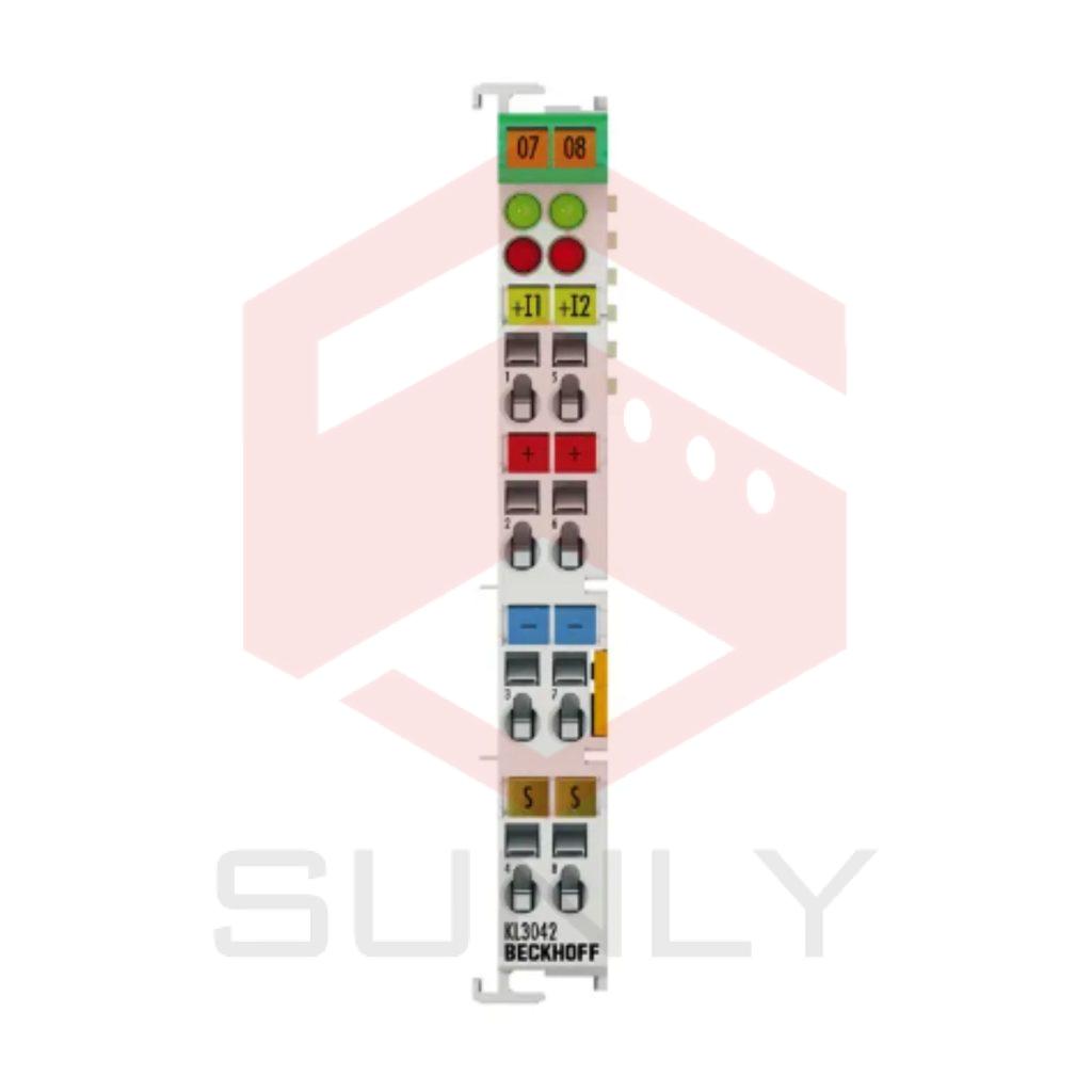 KL3042 | Bus Terminal, đầu vào tín hiệu analog, 2 kênh, dòng điện, 0…20 mA, 12 bit, đầu cuối đơn