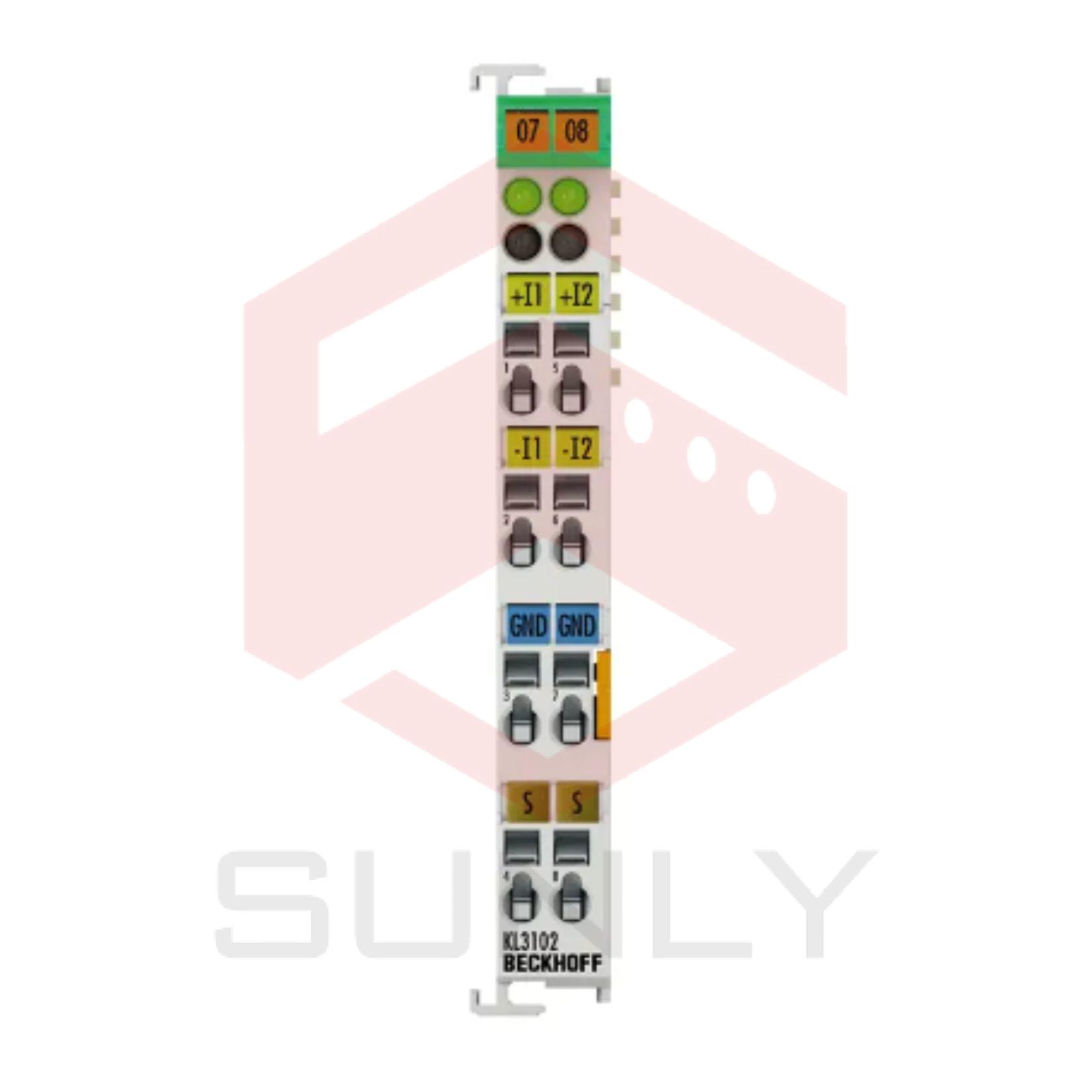 KL3102 | Bus Terminal, đầu vào analog 2 kênh, điện áp, ±10 V, 16 bit, chênh lệch