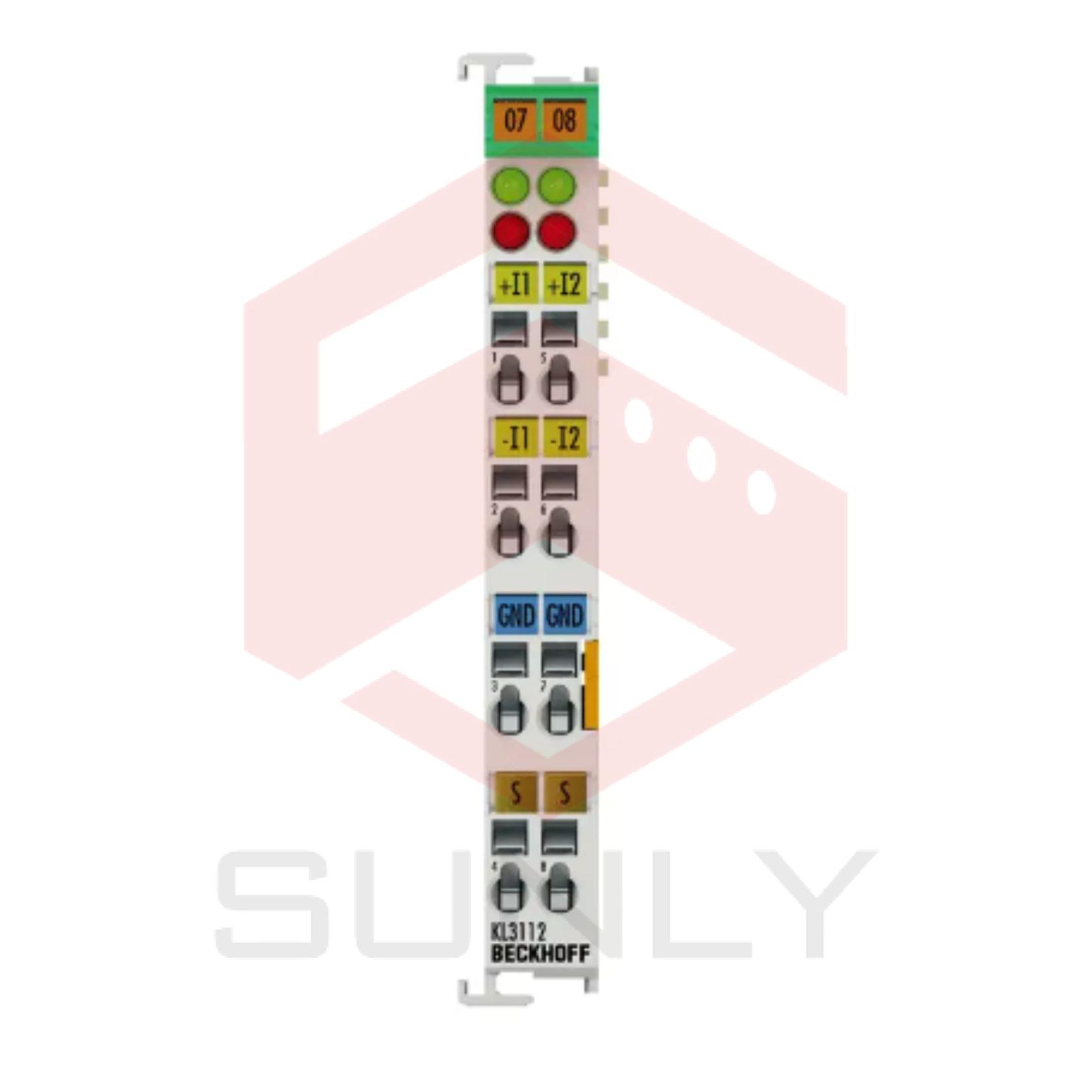 KL3112 | Bus Terminal, đầu vào analog 2 kênh, dòng điện, 0…20 mA, 16 bit, chênh lệch