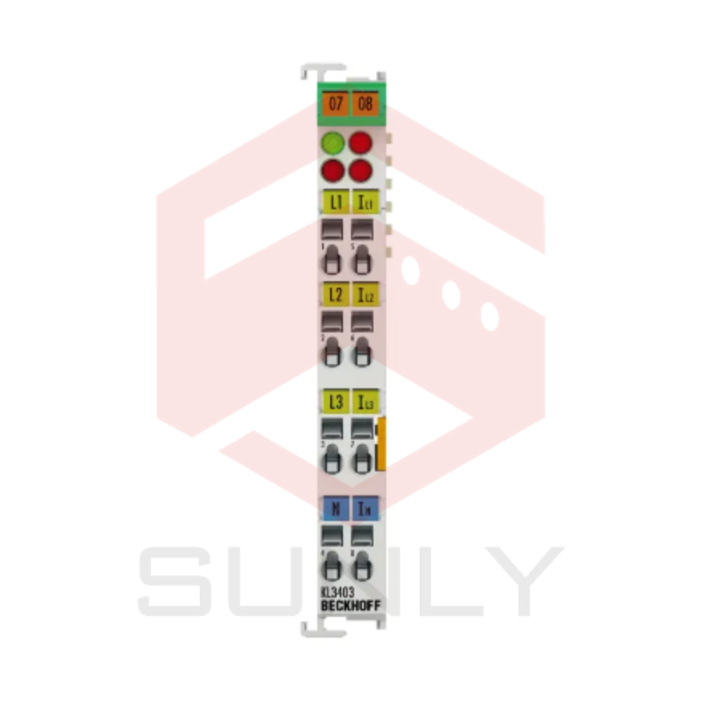KL3403 | Terminal Bus, đầu vào analog 3 kênh, đo công suất, 500 V AC, 1 A, 16 bit