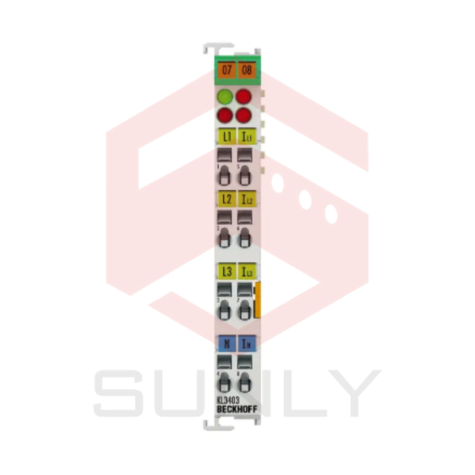 KL3403 | Terminal Bus, đầu vào analog 3 kênh, đo công suất, 500 V AC, 1 A, 16 bit