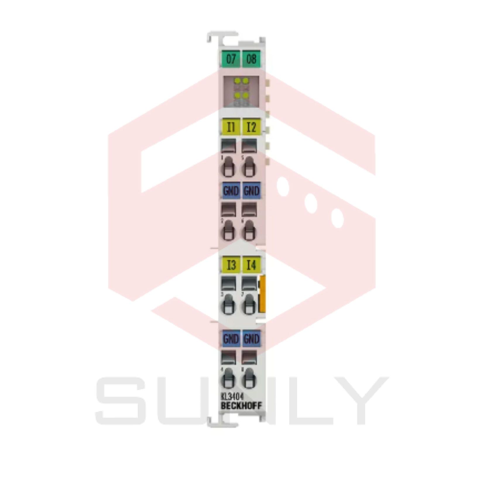 KL3404 | Terminal Bus, đầu vào analog 4 kênh, điện áp, ±10 V, 12 bit, đơn kết