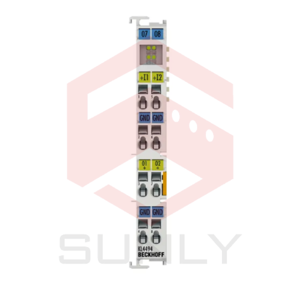 KL4494 | Trạm Bus, Đầu vào Analog 2 kênh + Đầu ra Analog 2 kênh, điện áp, ±10 V, 12 bit, một chiều