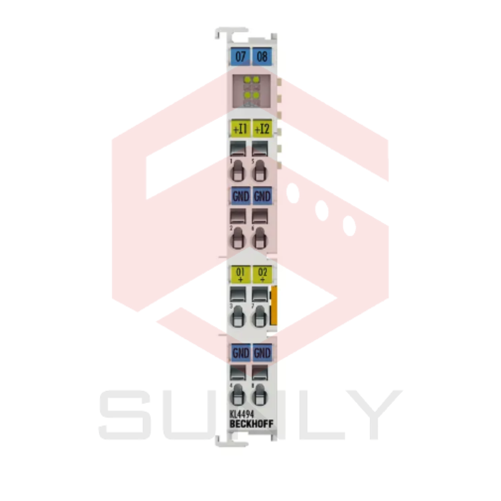 KL4494 | Trạm Bus, Đầu vào Analog 2 kênh + Đầu ra Analog 2 kênh, điện áp, ±10 V, 12 bit, một chiều