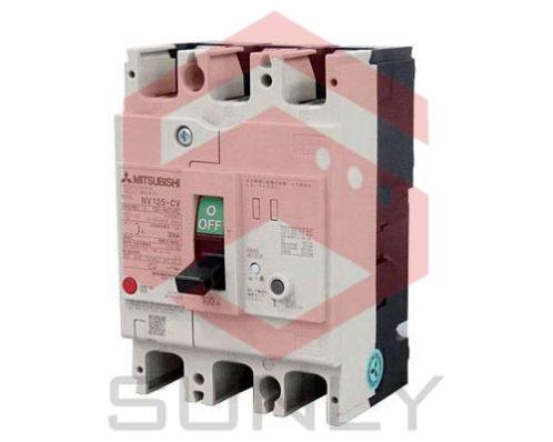 CB khối chống giật Mitsubishi NV125-CV 3P 60A 10kA 30mA