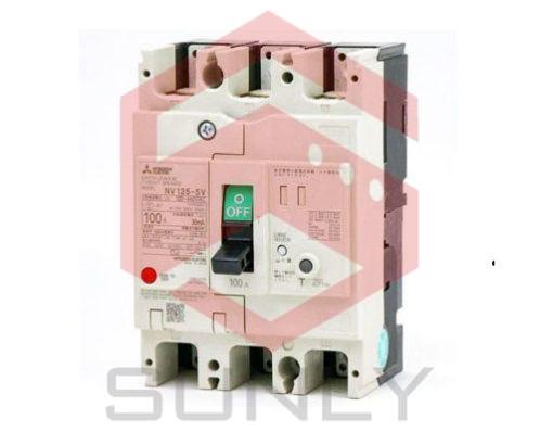 CB khối chống giật Mitsubishi NV125-SV 3P 100A 30kA 30mA