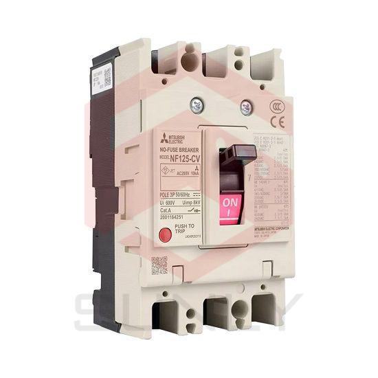 MCCB Mitsubishi NF125-CV 3P 125A 10kA